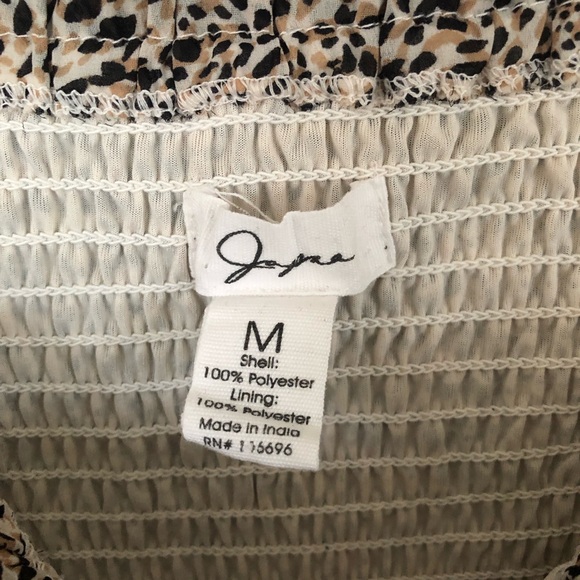 Japna Leopard Print Balloon Sleeve Crop Top - Picture 5 of 6